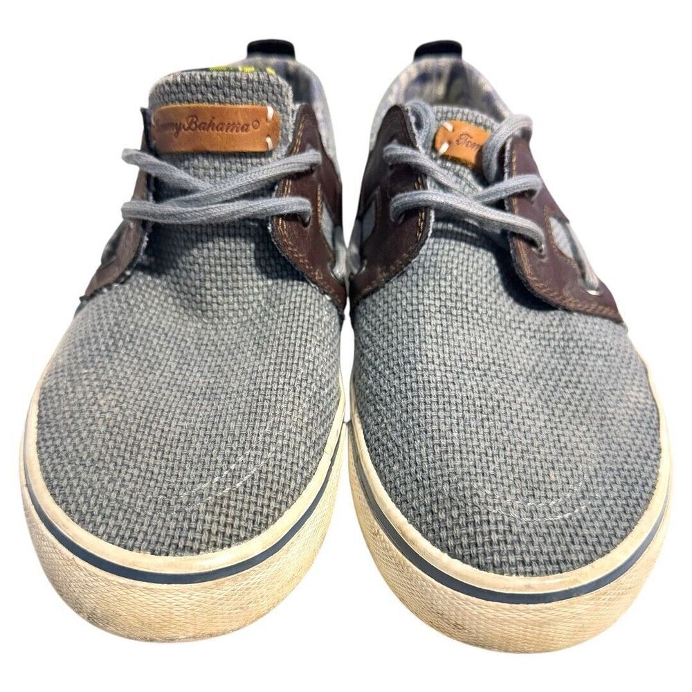 Tommy Bahama Stripes Asunder Men's Blue‎ Brown Lace Up Boat Shoes Size 9